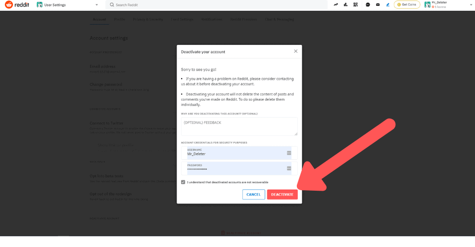 How to Delete Your Reddit Account in Less Than A Minute