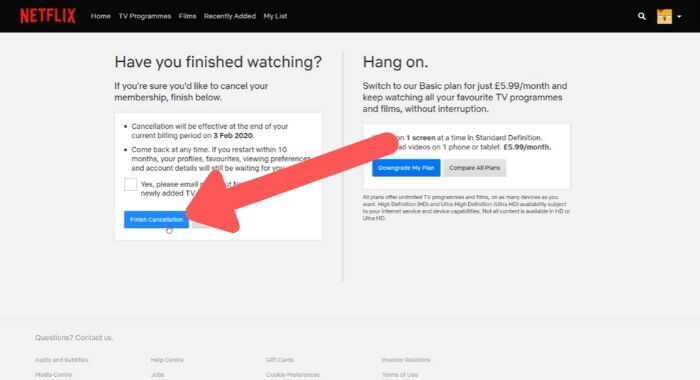 How to cancel Netflix