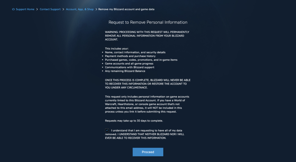 How to permanently delete a Battle.net account
