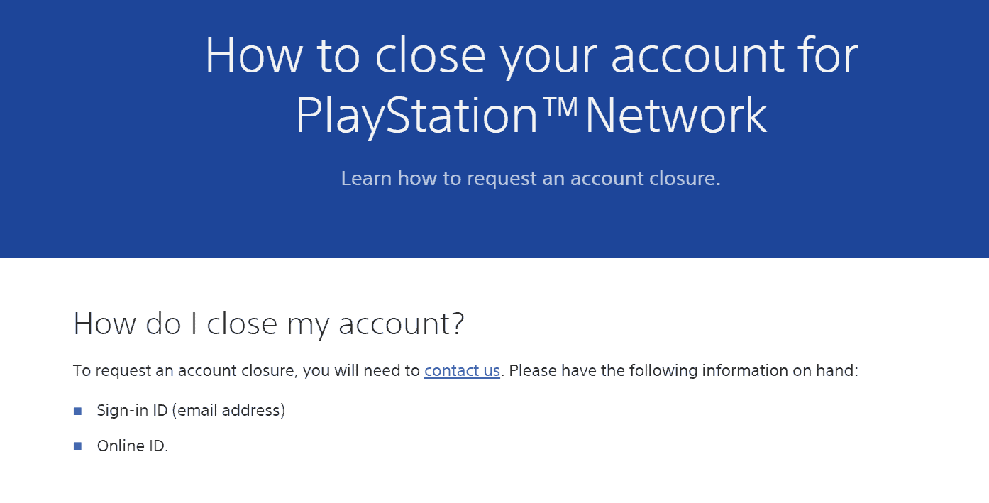 How to delete a PS4 account
