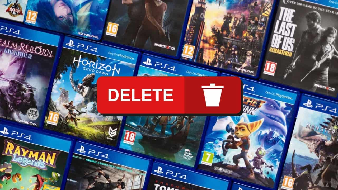 delete games on PS4