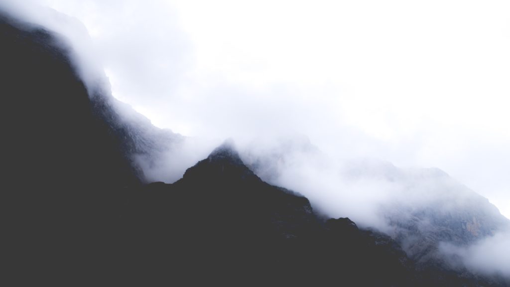 mountains fog