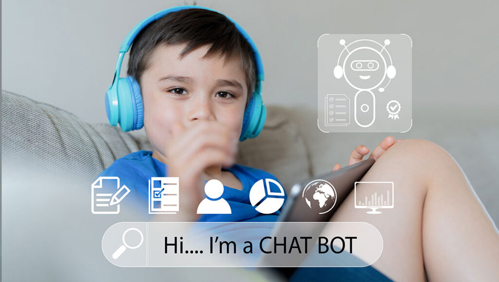 kid with chatbot