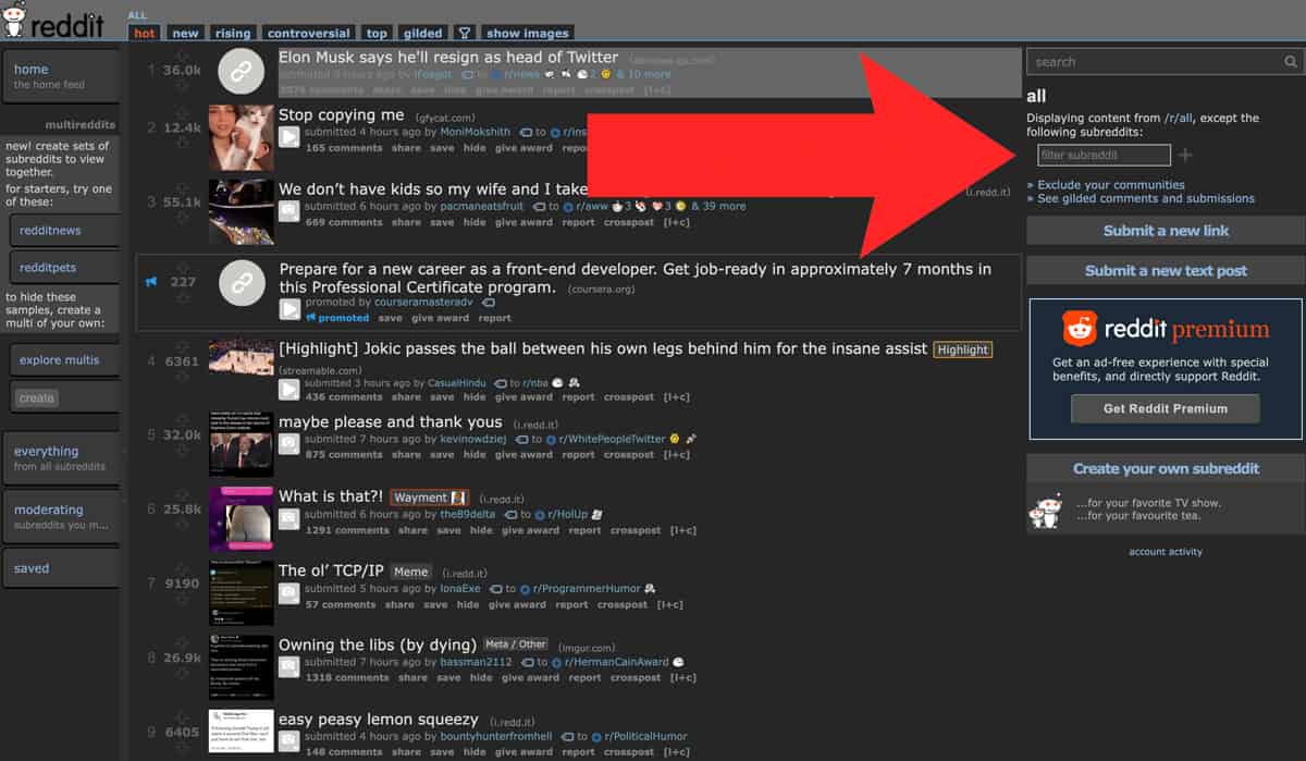 How to Block Subreddits on Reddit Game Quitters