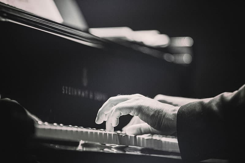 man playing piano