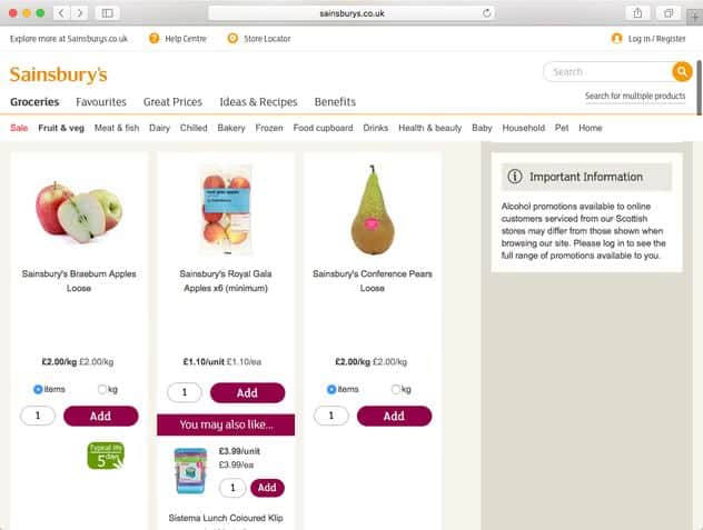 sainsbury's types of dark patterns