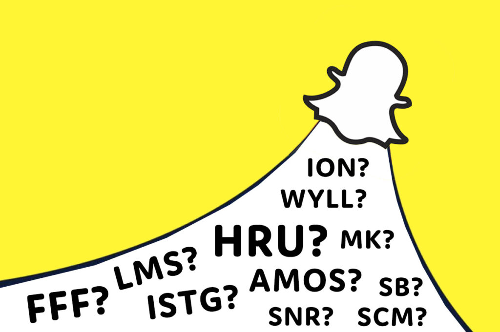 a list of common snapchat terms and acronyms