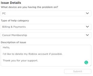 How do I delete my account? – Roblox Support