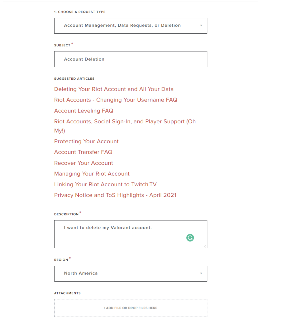 valorant account deletion