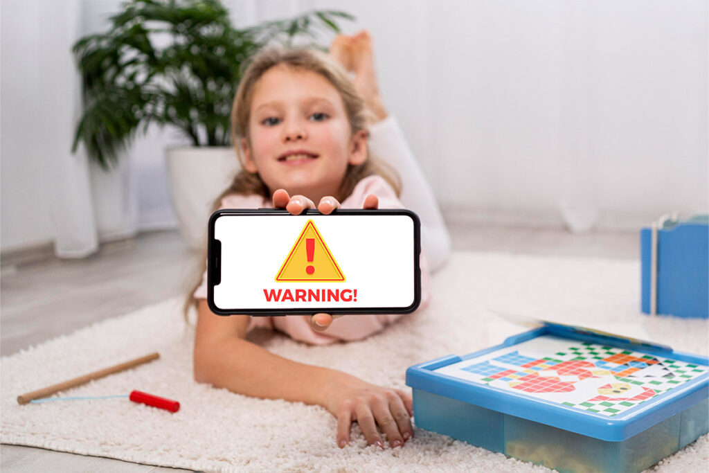 Kids app warning